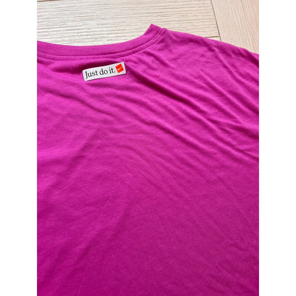 Nike cropped short sleeve‎ hot pink dri-fit sz XS workout athletic t shirt. - Picture 8 of 9